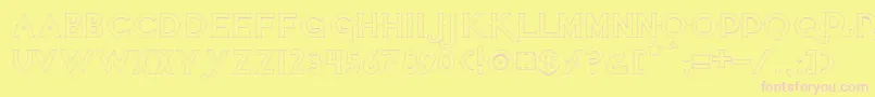 Quietthiefemptybold Font – Pink Fonts on Yellow Background