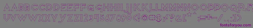 Quietthiefemptybold Font – Purple Fonts on Gray Background