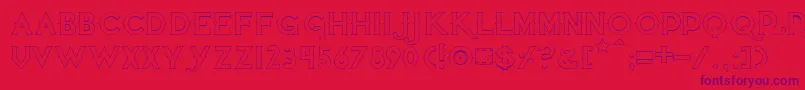 フォントQuietthiefemptybold – 赤い背景に紫のフォント
