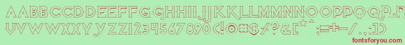 Quietthiefemptybold Font – Red Fonts on Green Background