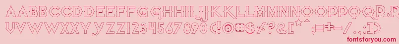Quietthiefemptybold Font – Red Fonts on Pink Background