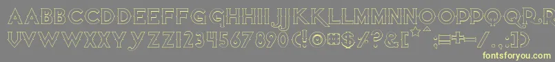 Quietthiefemptybold Font – Yellow Fonts on Gray Background
