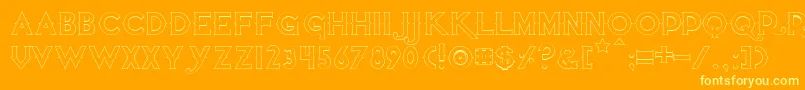 Quietthiefemptybold Font – Yellow Fonts on Orange Background