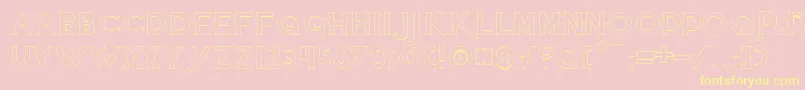 Quietthiefemptybold Font – Yellow Fonts on Pink Background