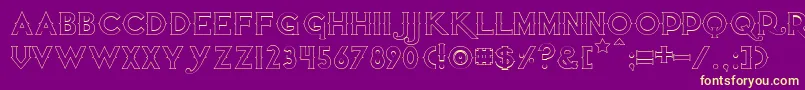 Quietthiefemptybold Font – Yellow Fonts on Purple Background