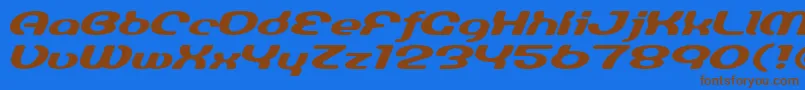 Luminesign Font – Brown Fonts on Blue Background
