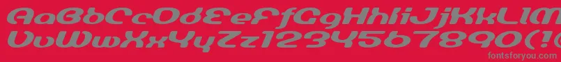 Luminesign-Schriftart – Graue Schriften auf rotem Hintergrund