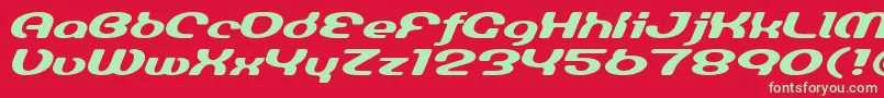 Fonte Luminesign – fontes verdes em um fundo vermelho