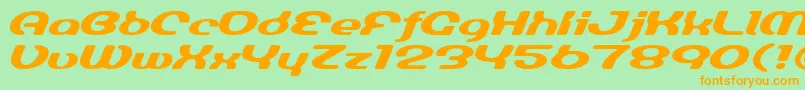 Luminesign Font – Orange Fonts on Green Background