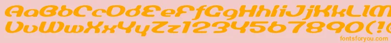 Czcionka Luminesign – pomarańczowe czcionki na różowym tle