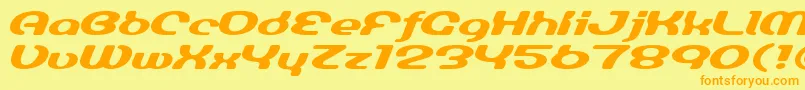 Luminesign Font – Orange Fonts on Yellow Background