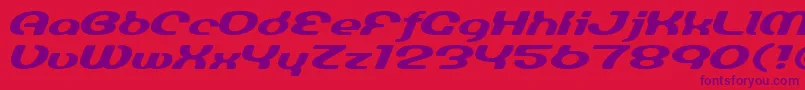 フォントLuminesign – 赤い背景に紫のフォント