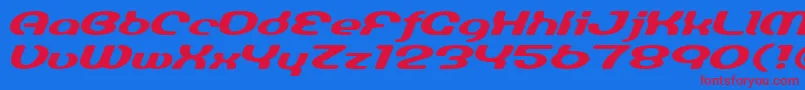 Luminesign Font – Red Fonts on Blue Background