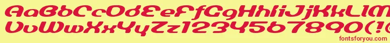フォントLuminesign – 赤い文字の黄色い背景