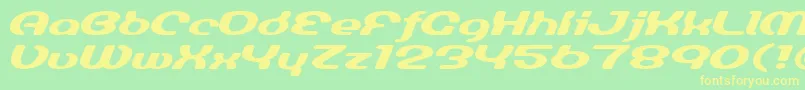 Luminesign Font – Yellow Fonts on Green Background