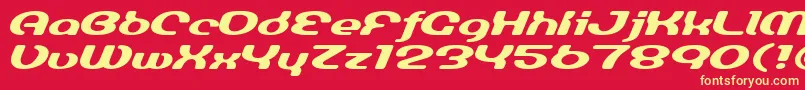 フォントLuminesign – 黄色の文字、赤い背景