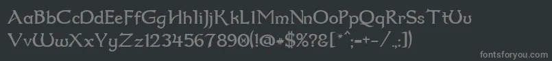 Dum2 Font – Gray Fonts on Black Background
