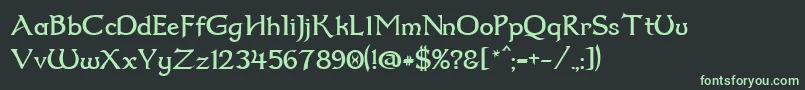 Dum2 Font – Green Fonts on Black Background