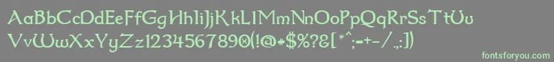 Dum2 Font – Green Fonts on Gray Background