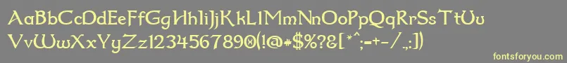 Dum2 Font – Yellow Fonts on Gray Background
