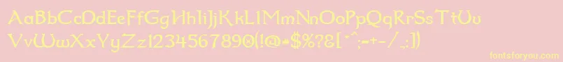 Dum2 Font – Yellow Fonts on Pink Background