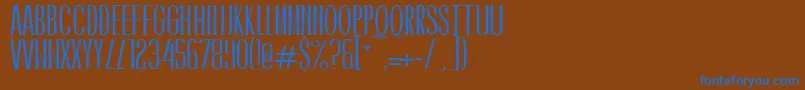 CaledoBoldWebfont Font – Blue Fonts on Brown Background