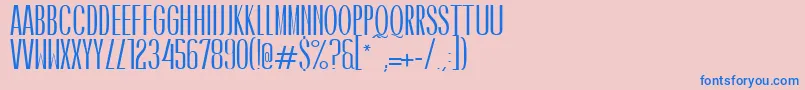 フォントCaledoBoldWebfont – ピンクの背景に青い文字