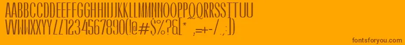 CaledoBoldWebfont Font – Brown Fonts on Orange Background
