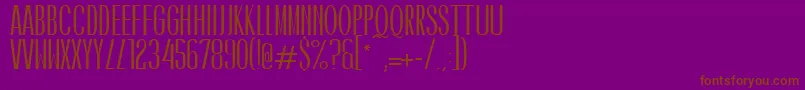 CaledoBoldWebfont Font – Brown Fonts on Purple Background