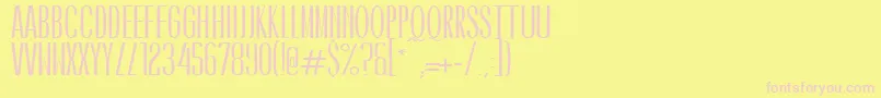 CaledoBoldWebfont Font – Pink Fonts on Yellow Background