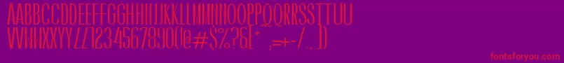 CaledoBoldWebfont Font – Red Fonts on Purple Background