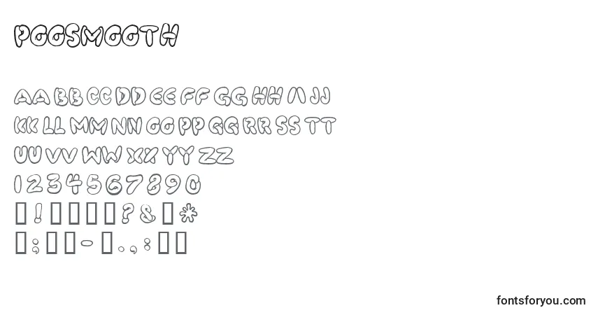 Шрифт Poosmooth – алфавит, цифры, специальные символы