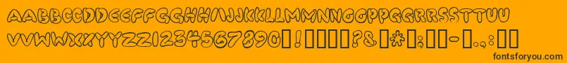 Poosmooth Font – Black Fonts on Orange Background