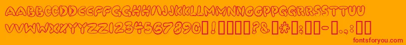 Poosmooth Font – Red Fonts on Orange Background