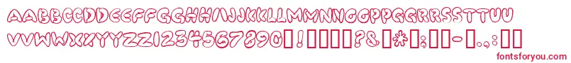 Poosmooth Font – Red Fonts on White Background