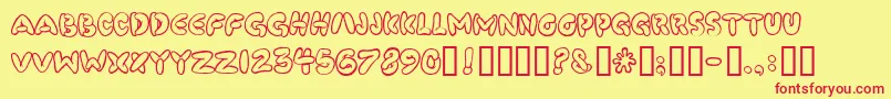 Poosmooth Font – Red Fonts on Yellow Background