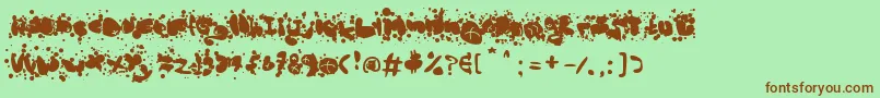 MadBubbles Font – Brown Fonts on Green Background