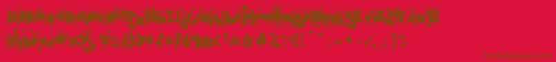 MadBubbles Font – Brown Fonts on Red Background