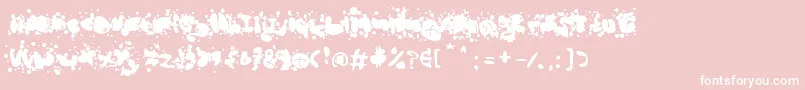MadBubbles-fontti – valkoiset fontit vaaleanpunaisella taustalla