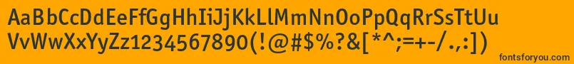 Officinasansmediumosc Font – Black Fonts on Orange Background