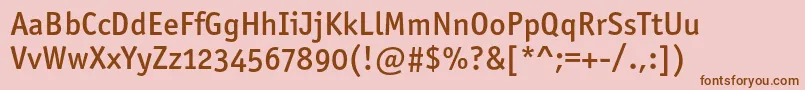 Police Officinasansmediumosc – polices brunes sur fond rose