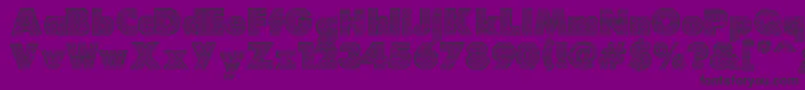 Bricks Font – Black Fonts on Purple Background