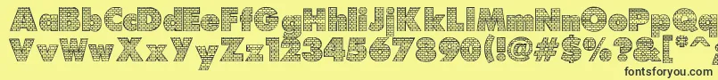 Bricks Font – Black Fonts on Yellow Background