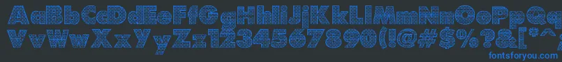 Bricks Font – Blue Fonts on Black Background