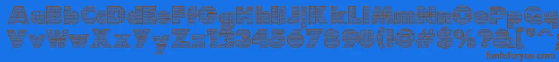 Bricks Font – Brown Fonts on Blue Background