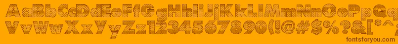 Bricks Font – Brown Fonts on Orange Background