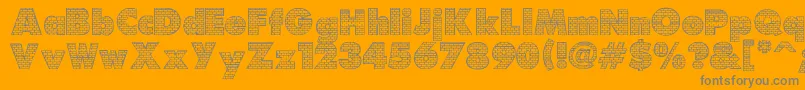 Bricks Font – Gray Fonts on Orange Background