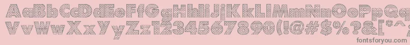 Bricks Font – Gray Fonts on Pink Background
