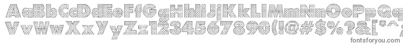 Bricks Font – Gray Fonts on White Background