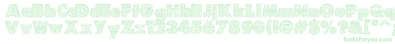 Bricks Font – Green Fonts on White Background